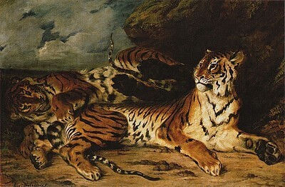 Delacroix - 母虎と戯れる子虎.jpg