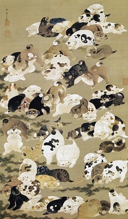 伊藤若冲「百犬図」.jpg