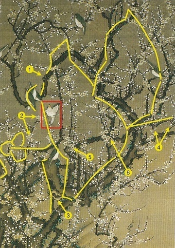 動植綵絵「梅花小禽図」鳥２.jpg