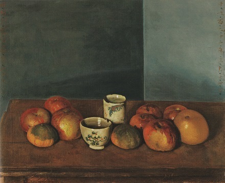 岸田劉生「静物（リーチの茶碗と果物）」.jpg