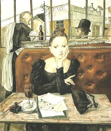 藤田嗣治「カフェにて」似鳥美術館.jpg